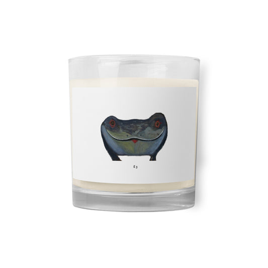 La Grenouille/Glass jar soy wax candle Frog friend in the bath