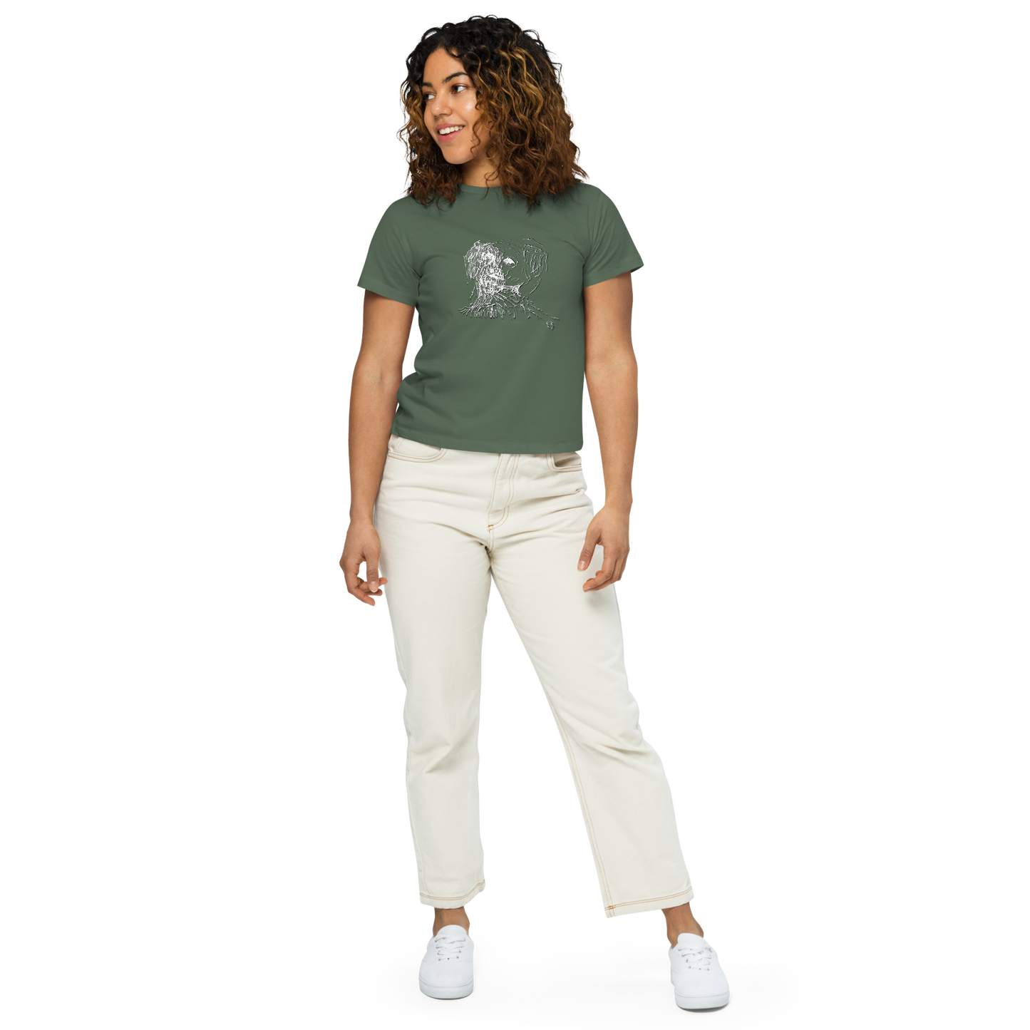 Logogram E 3 / high-waisted t-shirt