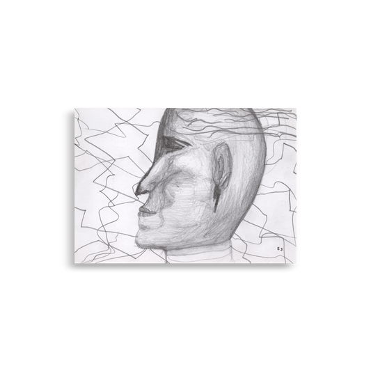 Side Face, Iconic expression of self confidence 8 1/2 x 11