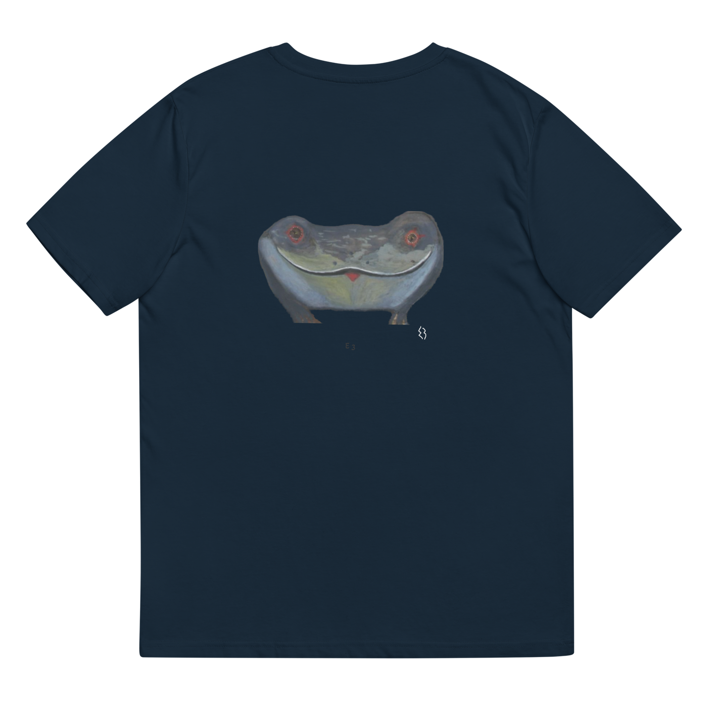 La Grenouille kiss me back and forth/Originally draw on a peice of wood, eyes naturaly designed by nature./La Grenouille/The Frog