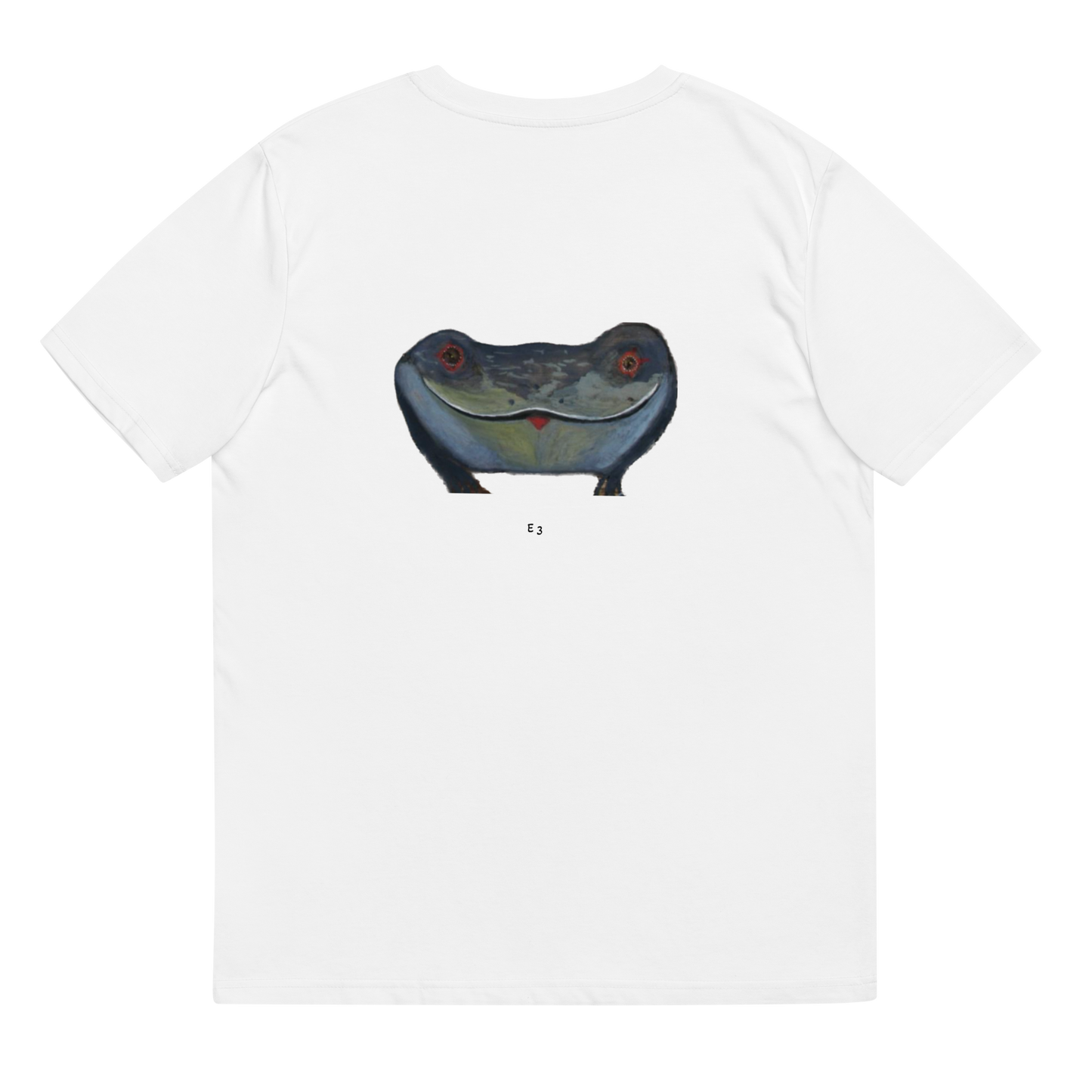 La Grenouille kiss me back and forth/Originally draw on a peice of wood, eyes naturaly designed by nature./La Grenouille/The Frog