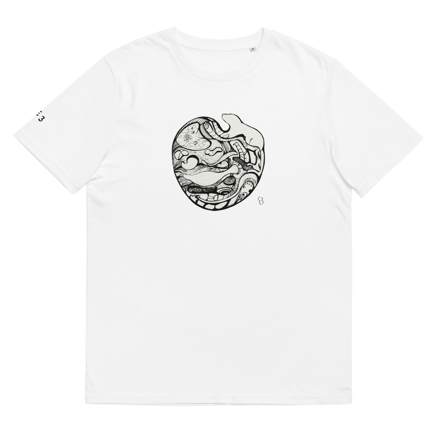 L’ours Blanc (T Shirt)is the famous polar bear. On the top of the world, it embodies the melt-down that we are facing as humans beings. / L’ours Blanc