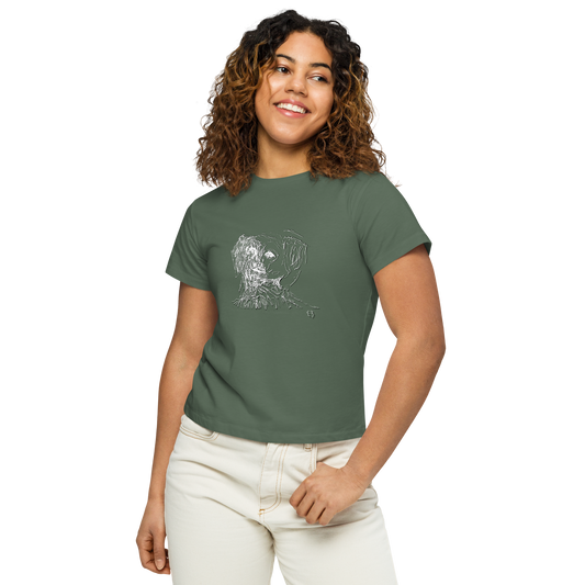 Logogram E 3 / high-waisted t-shirt